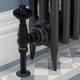 FAR-AG-TB-LS02 - Faringdon Traditional Thermostatic Radiator Valve - Textured Black (Angled TRV) FAR-AG-TB-LS02 - Faringdon Traditional Thermostatic Radiator Valve - Textured Black (Angled TRV)